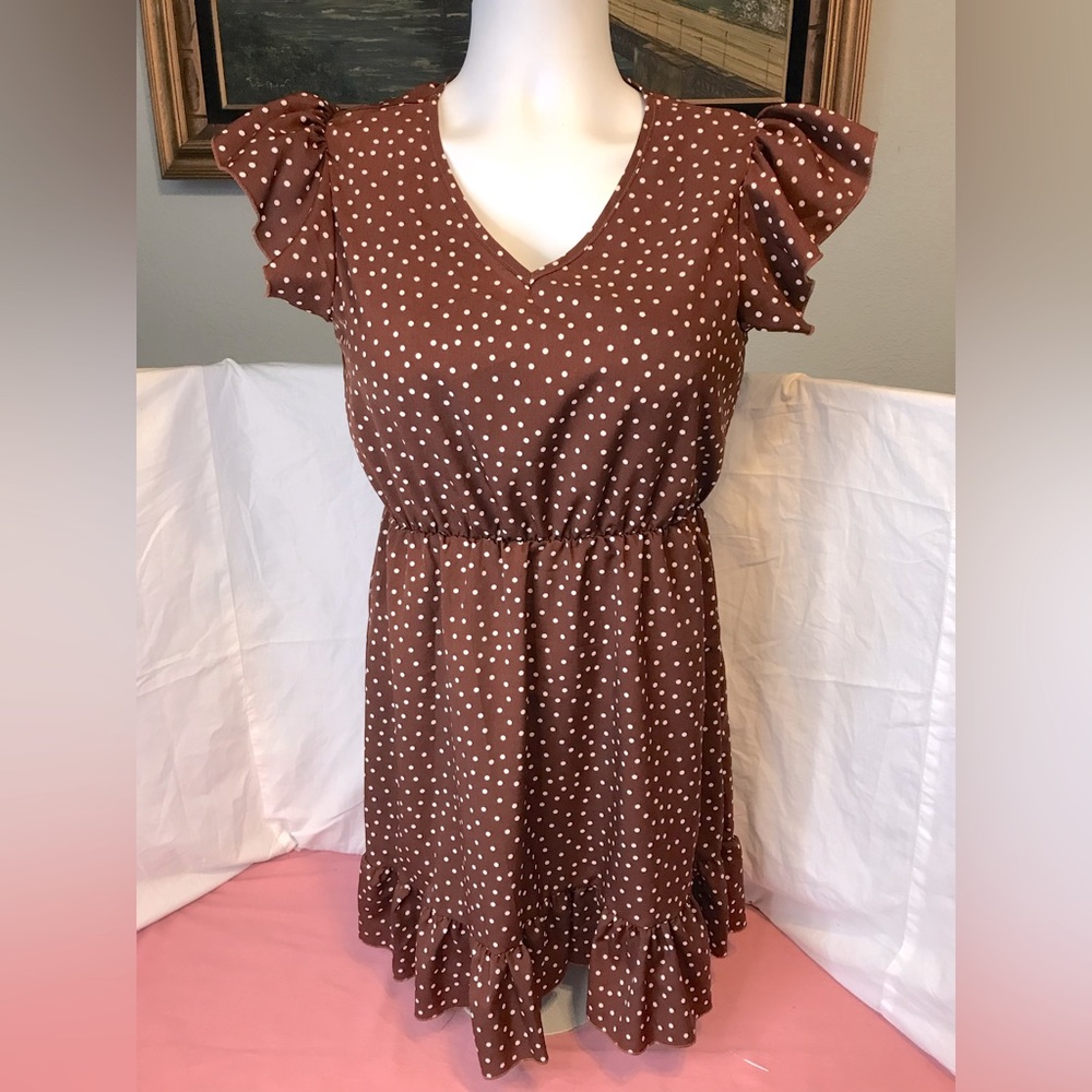 SHEIN ruffle hem dress, size 4